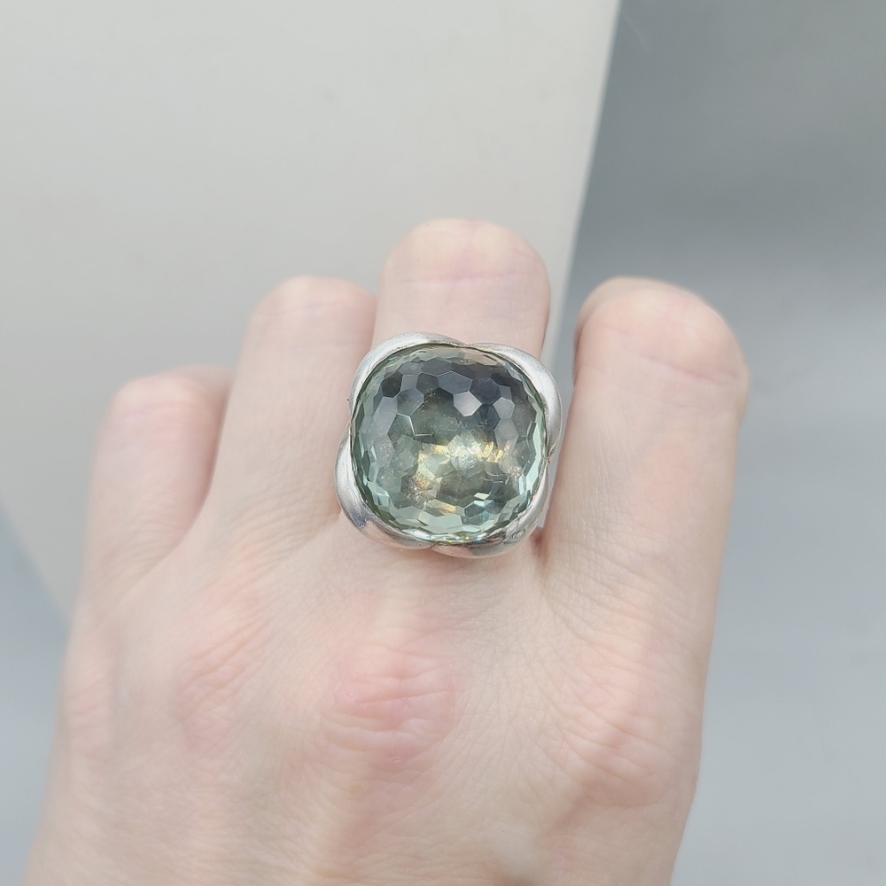 David Yurman 20mm Prasiolite Continuance Ring - Picture 10 of 10